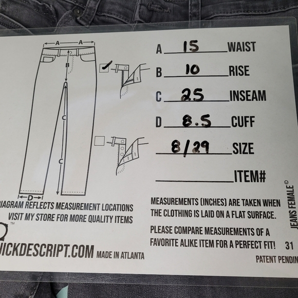 Banana Republic Grey Bootcut Denim Jeans. 8/29 - Picture 9 of 10